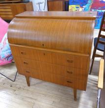 TEAK CYLINDER DESK