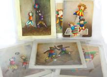 SET OF SEVEN JOYCE ROYBAL ORIGINALS