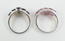 TWO GEMSTONE RINGS