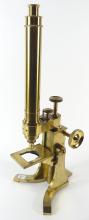 19TH CENTURY BRASS MONOCULAR MICROSCOPE