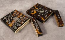 TWO TORTOISESHELL CARD CASES