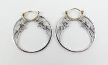 PAIR LARGE HOOP EARRINGS