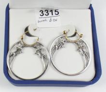 PAIR LARGE HOOP EARRINGS