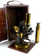 ANTIQUE MONOCULAR MICROSCOPE
