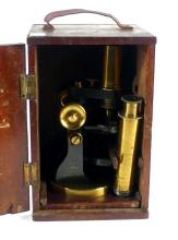 ANTIQUE MONOCULAR MICROSCOPE