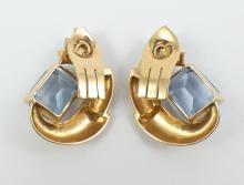 CLASSIC ART DECO ERA TOPAZ EARRINGS