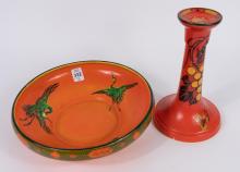 SHELLEY CANDLESTICK AND BOWL