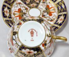 TWO ROYAL CROWN DERBY "IMARI" CUPS AND SAUCERS