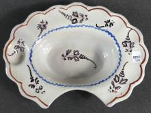 EARLY FAIENCE BARBER BOWL