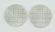 2 FINE SILVER COINS - no tax