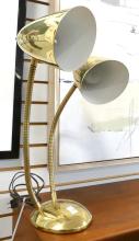 DOUBLE GOOSENECK "BULLET" DESK LAMP