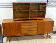 MCM TEAK BUFFET AND HUTCH