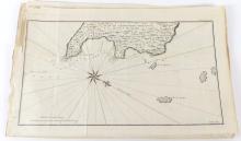 ANTIQUE MAPS: VOYAGE OF GEORGE ANSON, CIRCA 1750