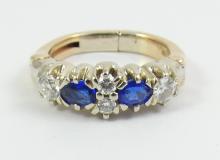 VINTAGE SAPPHIRE & DIAMOND RING