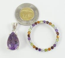 GEMSTONE PENDANT & BROOCH