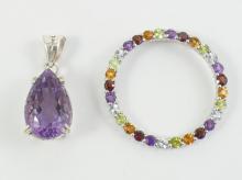 GEMSTONE PENDANT & BROOCH