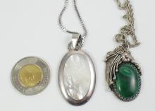 2 PENDANTS ON CHAINS