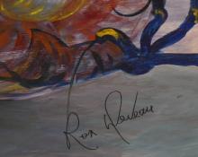 LARGE RON DEVEAU OIL PAINTING