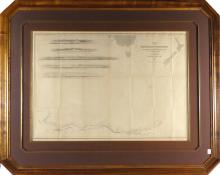 RARE CHART OF THE ANTARCTIC CONTINENT, 1840