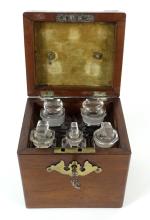 SPECTACULAR CASED APOTHECARY BOTTLE SET