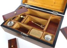 INTERESTING ANTIQUE TRAVEL BOX