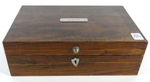 INTERESTING ANTIQUE TRAVEL BOX