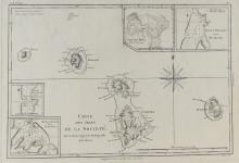 ANTIQUE MAPS: 1ST VOYAGE OF JAMES COOK, 1768-1771