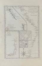 ANTIQUE MAPS: 1ST VOYAGE OF JAMES COOK, 1768-1771