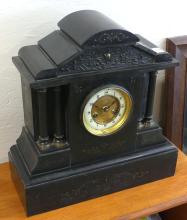 ENGLISH BLACK MARBLE CLOCK