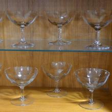 SET OF ETCHED CRYSTAL SHERBETS