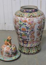 LARGE CHINESE LIDDED VASE
