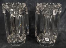 PAIR OF ANTIQUE CRYSTAL LUSTRES