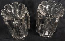 PAIR OF ANTIQUE CRYSTAL LUSTRES