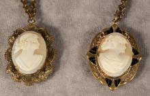 TWO CAMEO NECKLACES