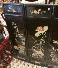 FOUR CHINESE LACQUER WALL PANELS