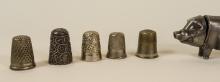 THIMBLES AND MATCH HOLDER