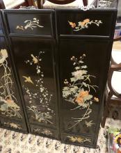 FOUR CHINESE LACQUER WALL PANELS