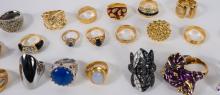 TWENTY-FIVE FASHION RINGS