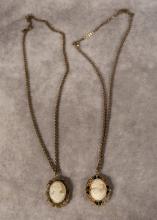 TWO CAMEO NECKLACES