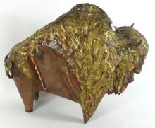 LARGE BISON BULL SCULPTURE