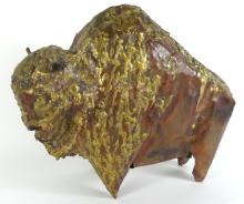 LARGE BISON BULL SCULPTURE