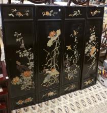 FOUR CHINESE LACQUER WALL PANELS