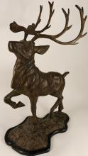 BRONZE REINDEER SCULPTURE