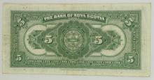 NOVA SCOTIA $5 NOTE