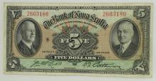 NOVA SCOTIA $5 NOTE