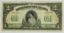 1917 CANADIAN $1 NOTE