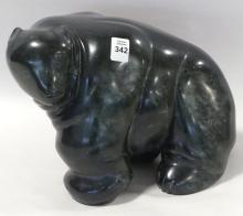 LARGE CANADIAN SOAPSTONE "POLAR BEAR" CARVING