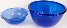 COBALT GLASS MIXING BOWLS