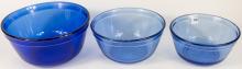 COBALT GLASS MIXING BOWLS