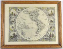 PAIR JOHN TALLIS MAPS